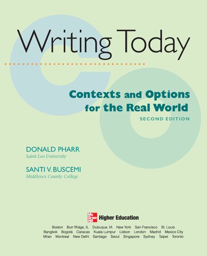 Writing Today 2nd Edition Santi Buscemi Donald Pharr