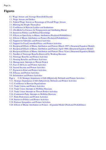 Protest And The Politics Of Blame The Russian Response To Unpaid Wages Debra Lynn Javeline