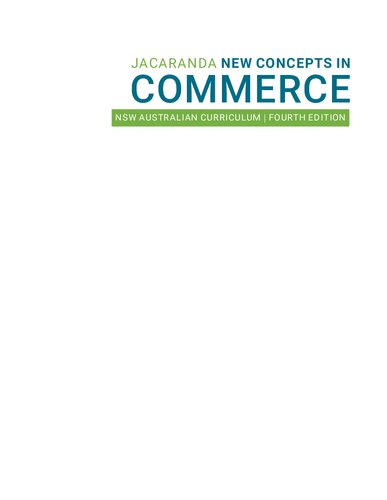 Jacaranda New Concepts In Commerce Nsw Australian Curriculumfourth Edition 4th Stephen Chapman