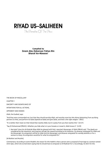 Riyad As Salihin English Edition Imam Alnawawi