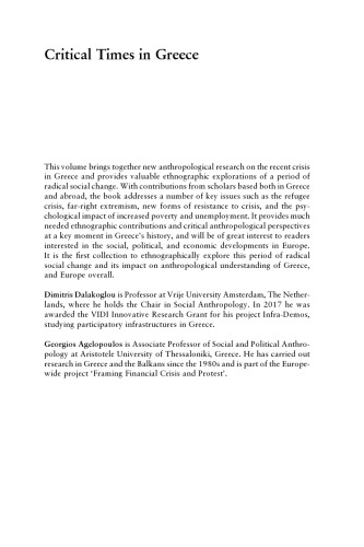Critical Times In Greece Anthropological Engagements With The Crisis Dimitris Dalakoglou Georgos Agelopoulos