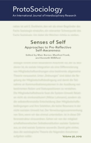 Senses Of Self Approaches To Prereflective Selfawareness Marc Borner