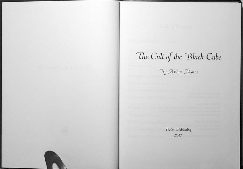 The Cult Of The Black Cube Arthur Moros