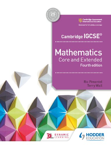 Cambridge Igcse Mathematics Core And Extended Fourth Edition Terry Wall Ric Pimentel