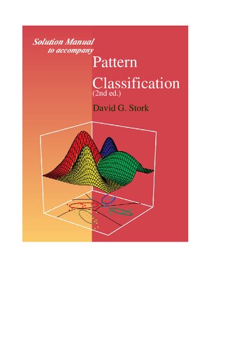 Solutions Manual To Accompany Pattern Classification 2nd Richard O Duda