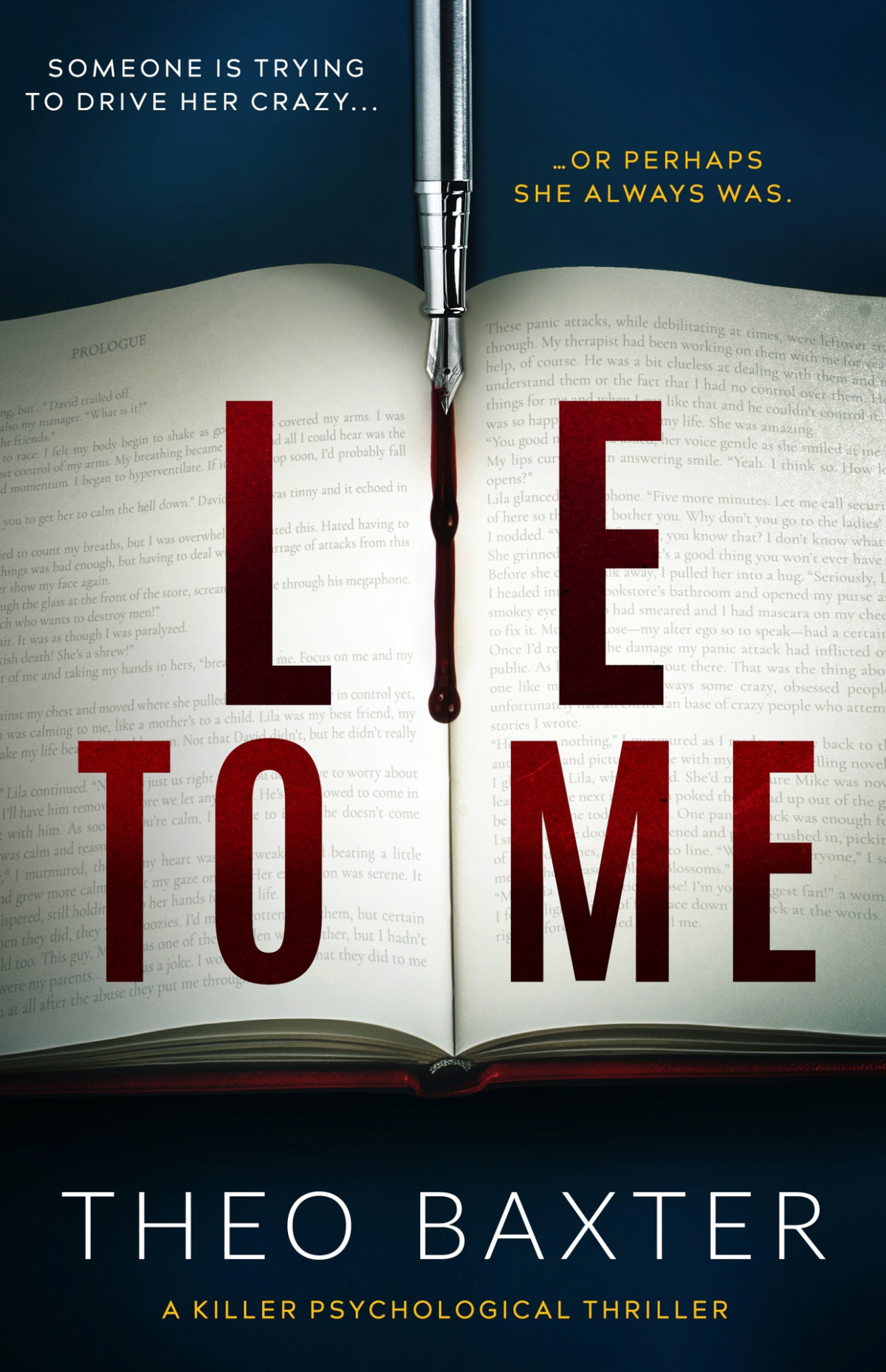 Lie To Me A Killer Psychological Thriller Theo Baxter