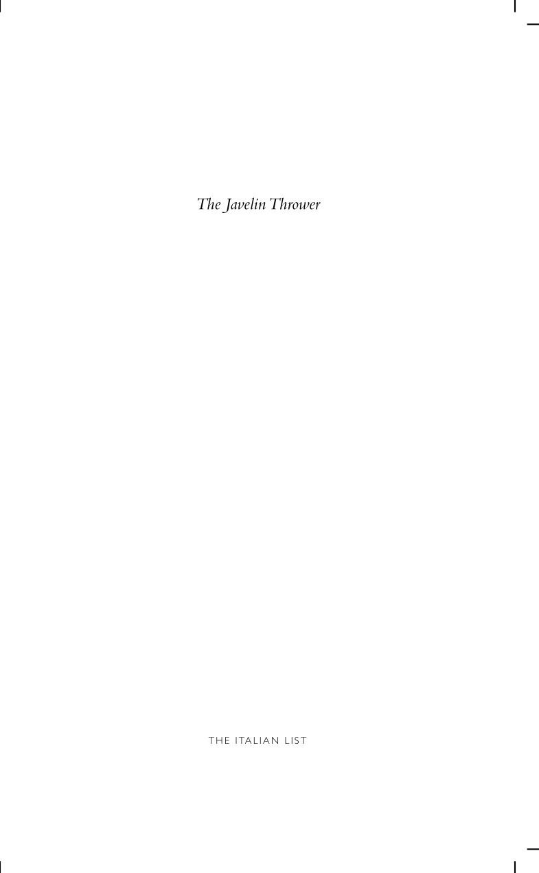 The Javelin Thrower Paolo Volponi Richard Dixon
