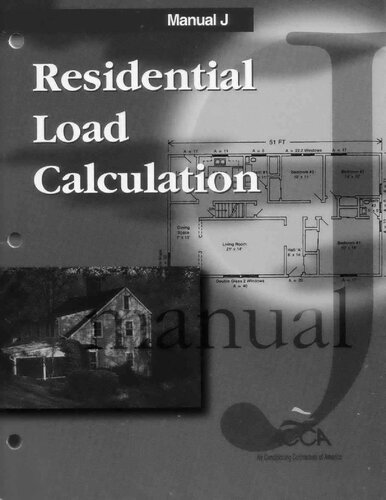 Residential Load Calculation Manual J 7th Edition 7th Edition Hank Rutkowski