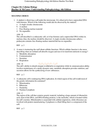Test Bank For Understanding Pathophysiology 6th Ed 6th Edition Sue E Huether