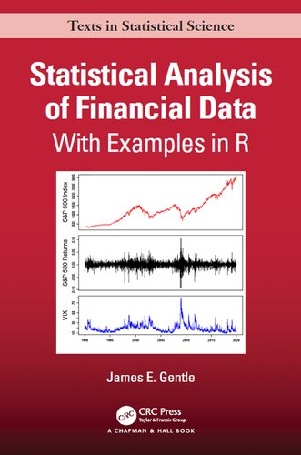 Statistical Analysis Of Financial Data With Examples In R 1st Edition James Gentle