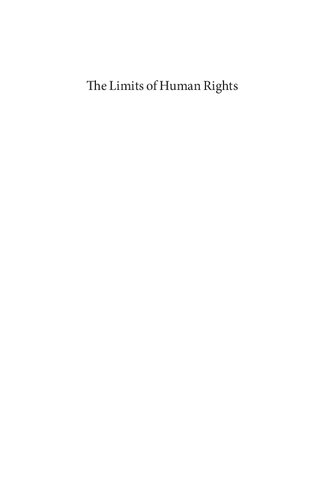 The Limits Of Human Rights Bardo Fassbender And Knut Traisbach