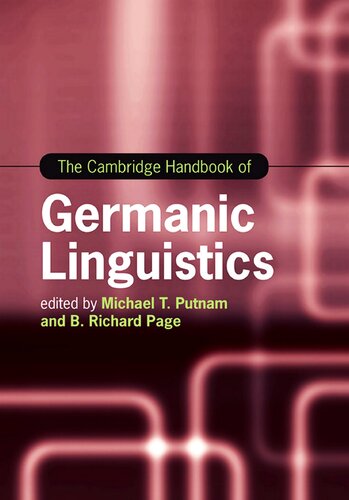 The Cambridge Handbook Of Germanic Linguistics Michael T Putnam B Richard Page