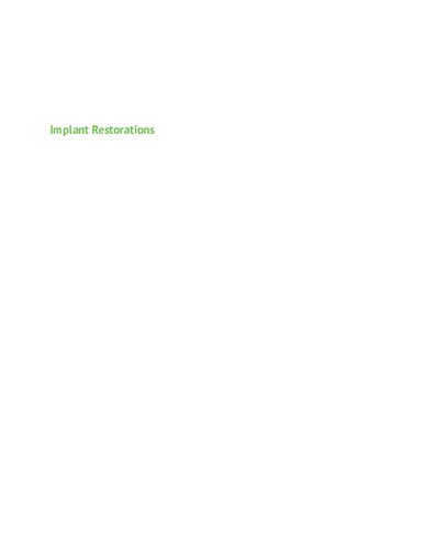 Implant Restorations A Stepbystep Guide Fourth Edition Carl J Drago