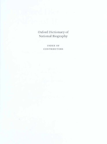 Oxford Dictionary Of National Biography Oxford Dictionary Of National Biography Index Of Contributors Colin Matthew