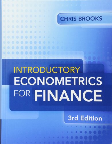 Introductory Econometrics For Finance 3rd Edition 3rd Edition Chris Brooks