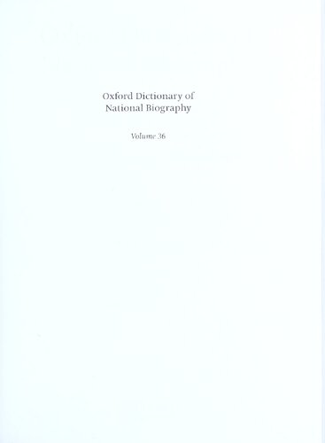 Oxford Dictionary Of National Biography Volume 36 Macquariemartin Brian Harrison H C G Matthew