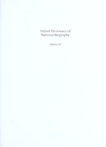 Oxford Dictionary Of National Biography Volume 50 Sharpsmiles Brian Harrison H C G Matthew
