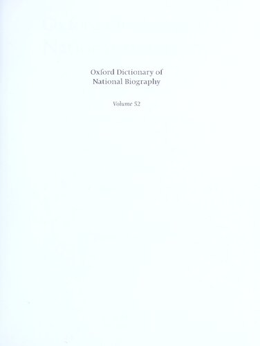 Oxford Dictionary Of National Biography Volume 52 Sprucestrakosch Brian Harrison H C G Matthew