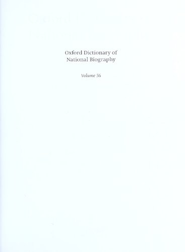 Oxford Dictionary Of National Biography Volume 56 Uskwallich Brian Harrison H C G Matthew
