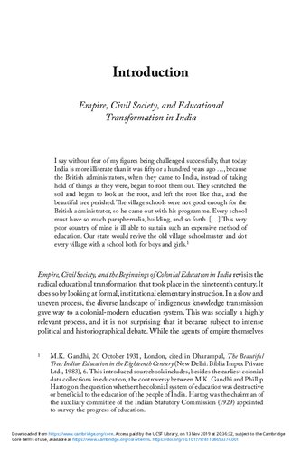 Empire Civil Society And The Beginnings Of Colonial Education In India Jana Tschurenev