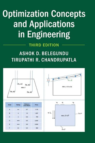 Optimization Concepts And Applications In Engineering 3rd Edition Ashok D Belegundu