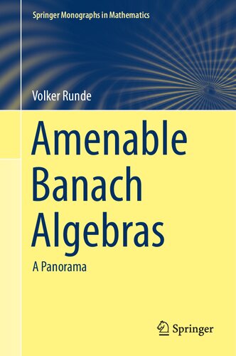Amenable Banach Algebras A Panorama 1st Edition Volker Runde