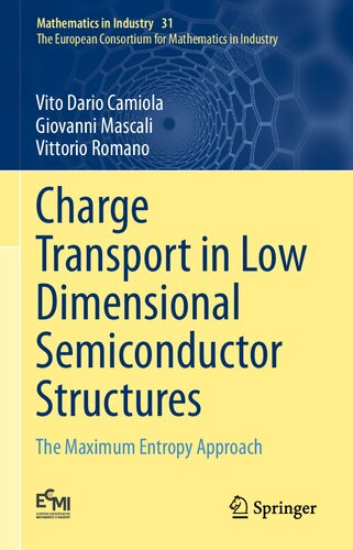 Charge Transport In Low Dimensional Semiconductor Structures The Maximum Entropy Approach 1st Edition Vito Dario Camiola