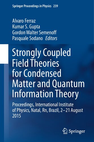 Strongly Coupled Field Theories For Condensed Matter And Quantum Information Theory Proceedings International Institute Of Physics Natal Rn Proceedings In Physics 239 Band 239 1st Edition Alvaro Ferraz Editor