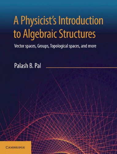 A Physicists Introduction To Algebraic Structures Vector Spaces Groups Topological Spaces And More Palash B Pal