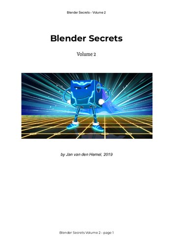 Blender Secrets Volume 2 Blender 28 20 Jan Van Den Hemel