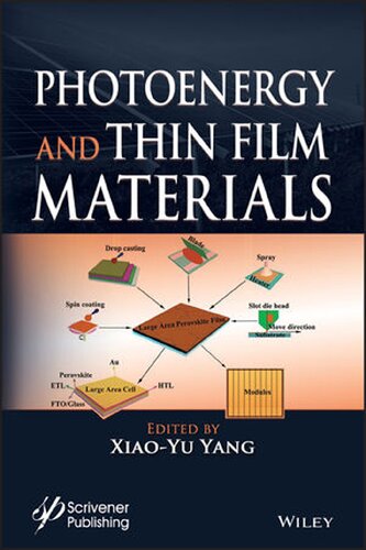 Photoenergy And Thin Film Materials Xiaoyu Yang Editor