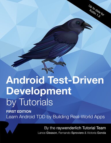 Android Testdriven Development By Tutorials By Victoria Gonda By Fernando Sproviero By Lance Gleason