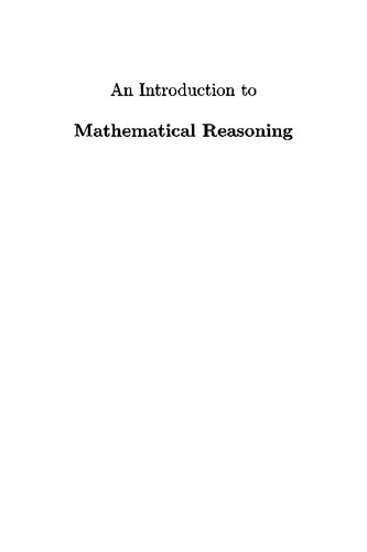 An Introduction To Mathematical Reasoning Numbers Sets And Functions Peter J Eccles