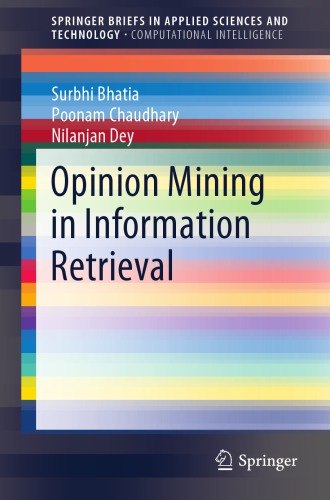 Opinion Mining In Information Retrieval 1st Edition Surbhi Bhatia