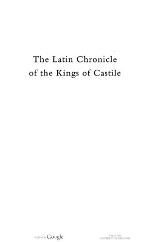 The Latin Chronicle Of The Kings Of Castile Joseph F Ocallaghan