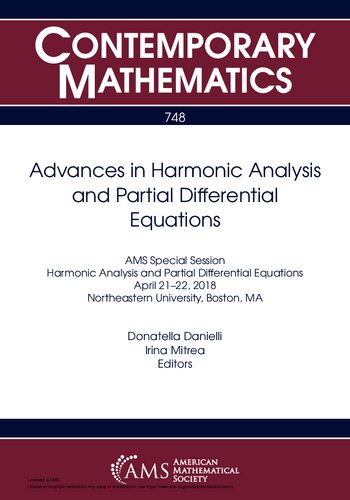 Advances In Harmonic Analysis And Partial Differential Equations Donatella Danielli Editor