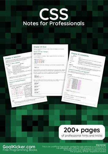 Css Notes For Professionals 200 Pages Of Professional Hints And Tricks Goalkickercom