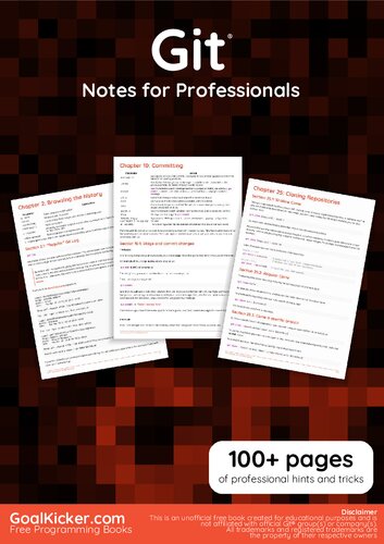 Git Notes For Professionals 100 Pages Of Professional Hints And Tricks Goalkickercom