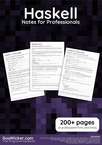 Haskel Notes For Professionals 200 Pages Of Professional Hints And Tricks Goalkickercom