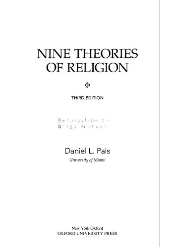 Nine Theories Of Religion 3rd Edition Daniel L Pals