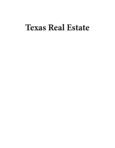 Texas Real Estate 13th Edition Charles J Jacobus