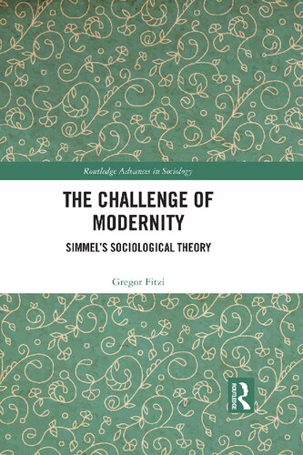 The Challenge Of Modernity Simmels Sociological Theory 1st Edition Gregor Fitzi