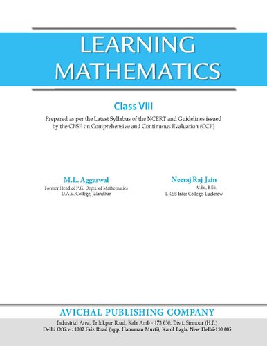 Apc Learning Mathematics Class 8 Cbse Avichal Publishing Company 1st Edition M L Aggarwal Or Agarwal