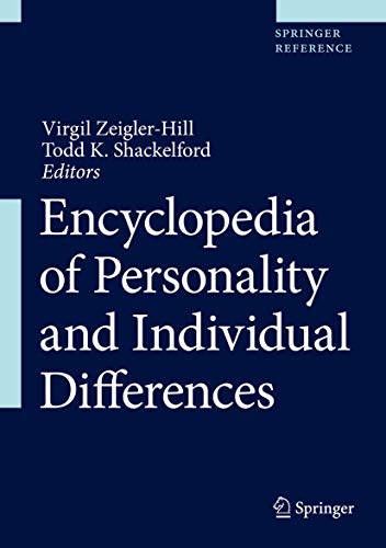 Encyclopedia Of Personality Individual Differences 1st Edition Editors Zeiglerhill