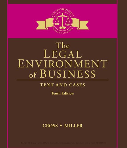 The Legal Environment Of Business 10th Edition Frank B Cross
