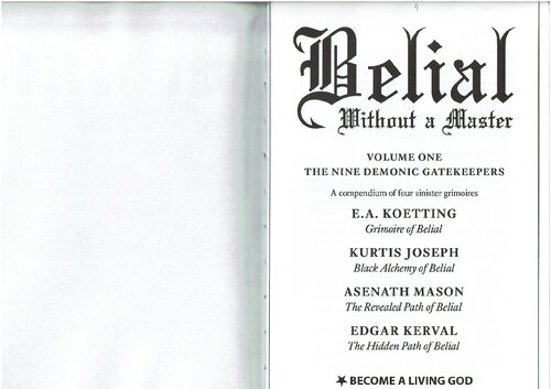 Belial Without A Master Edgar Kerval