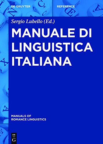 Manuale Di Linguistica Italiana Ed By Sergio Lubello
