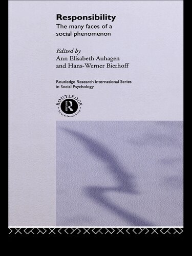 Responsibility Auhagen Ann Elisabeth Bierhoff Hans Werner