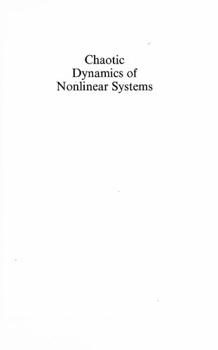 Chaotic Dynamics Of Nonlinear Systems Dover Edition S Neil Rasband