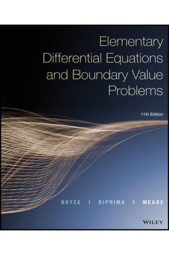 Elementary Differential Equations And Boundary Value Problems 11th Edition William E Boyce